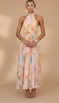 Ava™ | Vestido Maxi Impreso