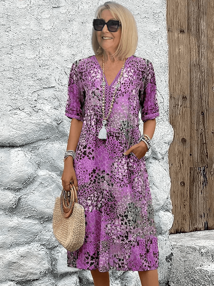 Elaisa | Elegante Vestido Midi Floral