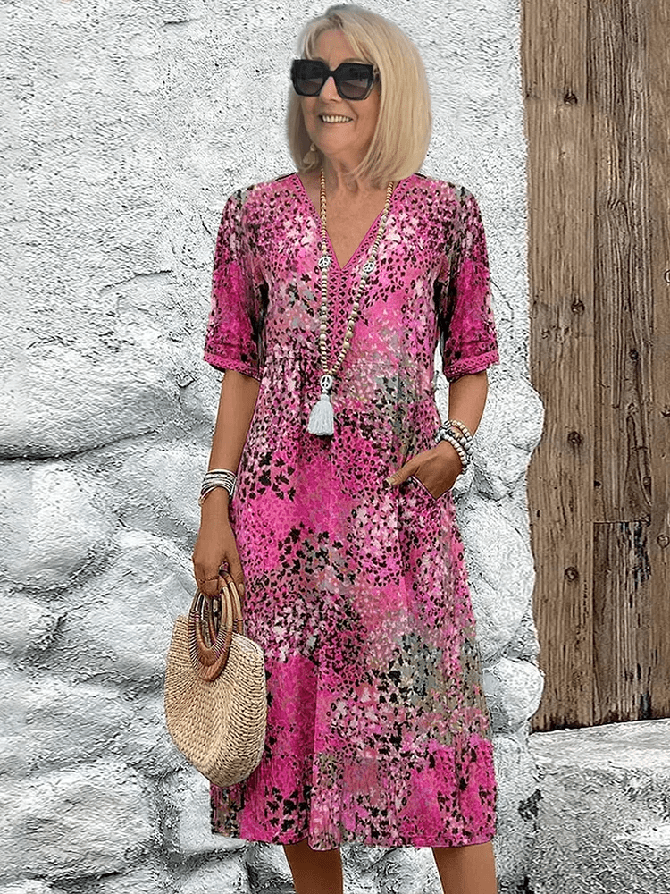 Elaisa | Elegante Vestido Midi Floral