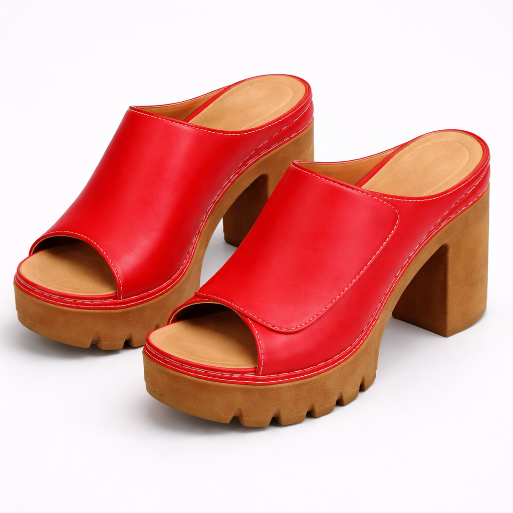 Mizella | Sandalias de Plataforma Elegantes con Tacón Ancho