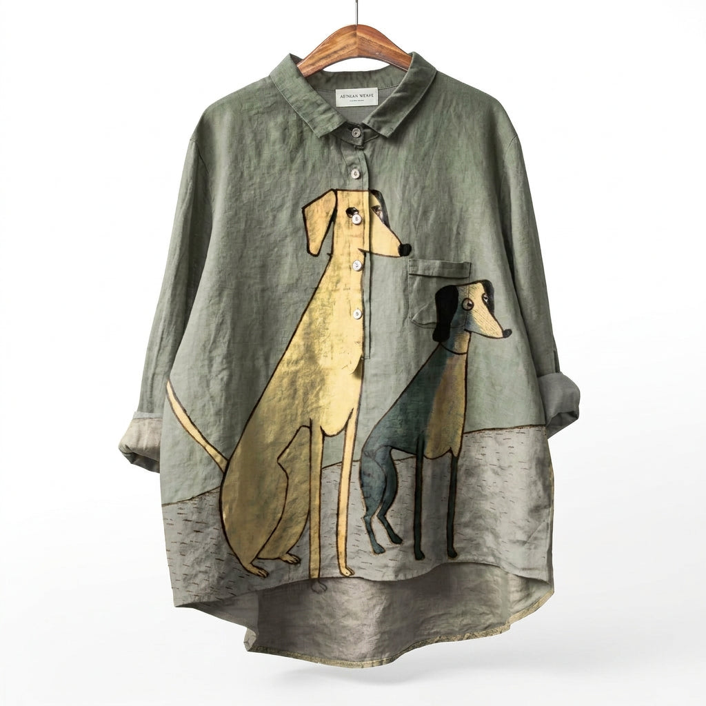 Palmira | Camisa de lino atemporal con impresión