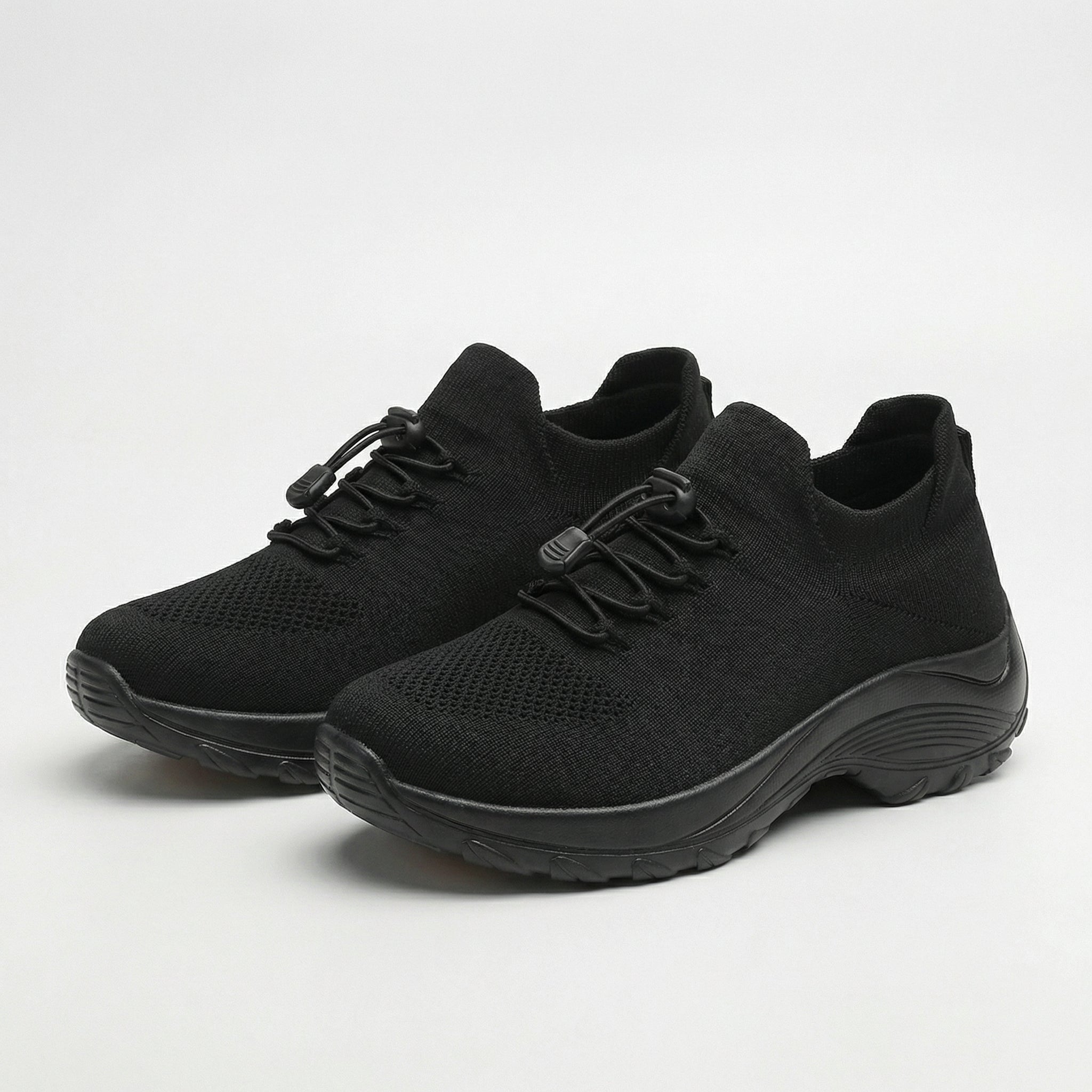 Zapatos ortopédicos Ambulo de tejido de punto - Todo negro