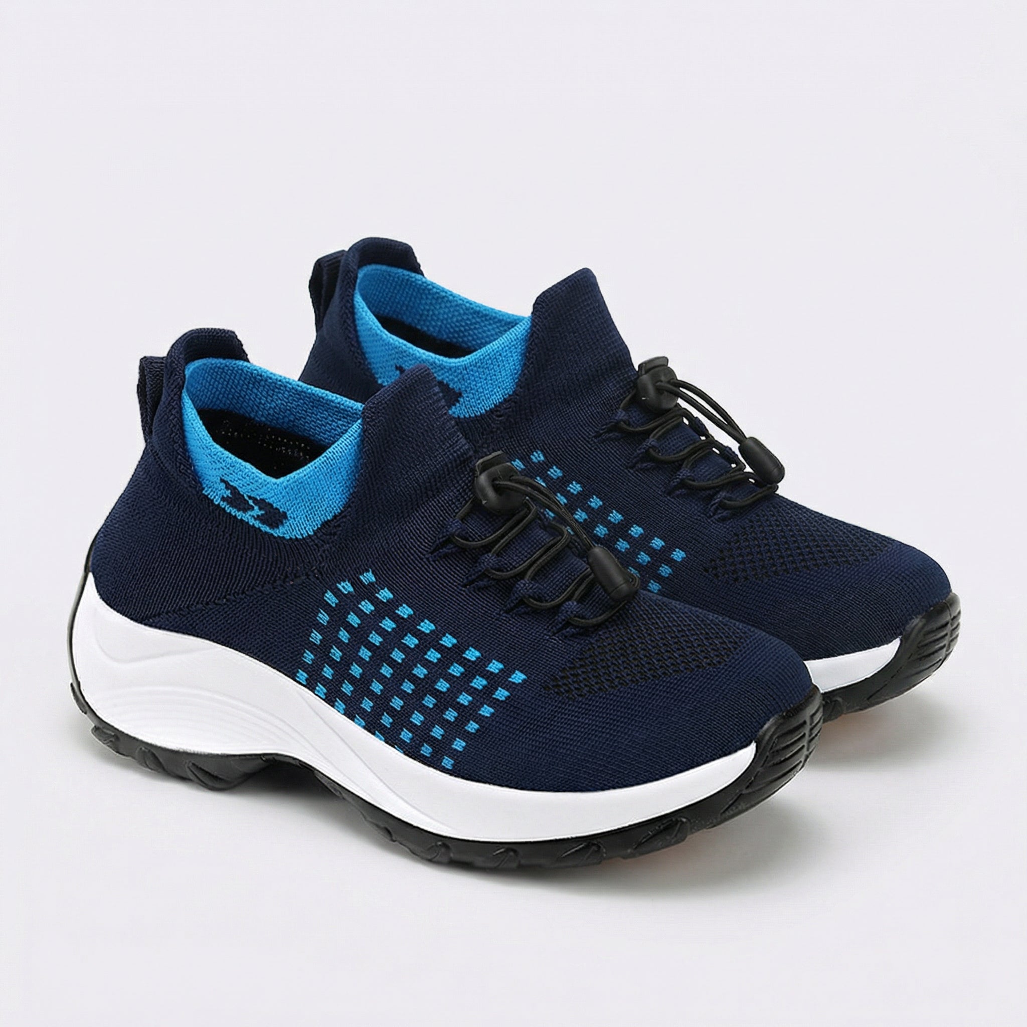 Zapatos ortopédicos Ambulo de tejido de punto - Azul Marino