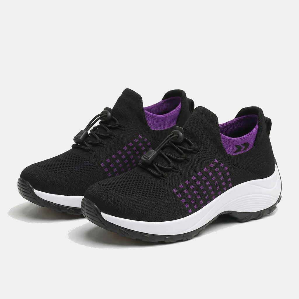 Ambulo Zapatos Ortopédicos de Tejido - Lila Negro
