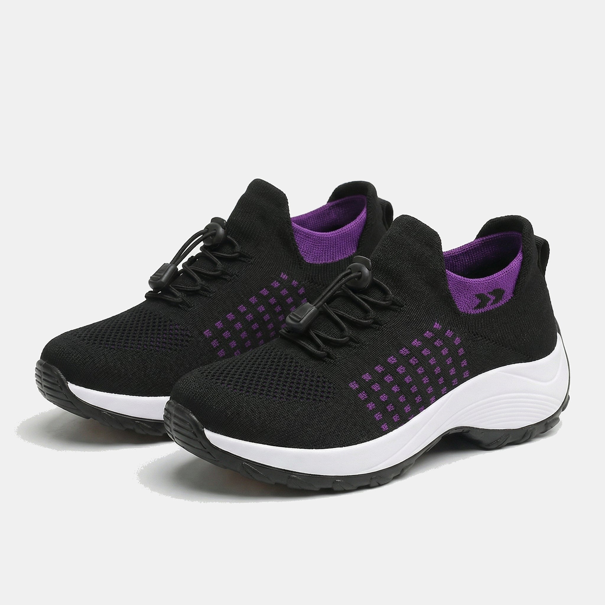 Ambulo Zapatos Ortopédicos de Tejido - Lila Negro