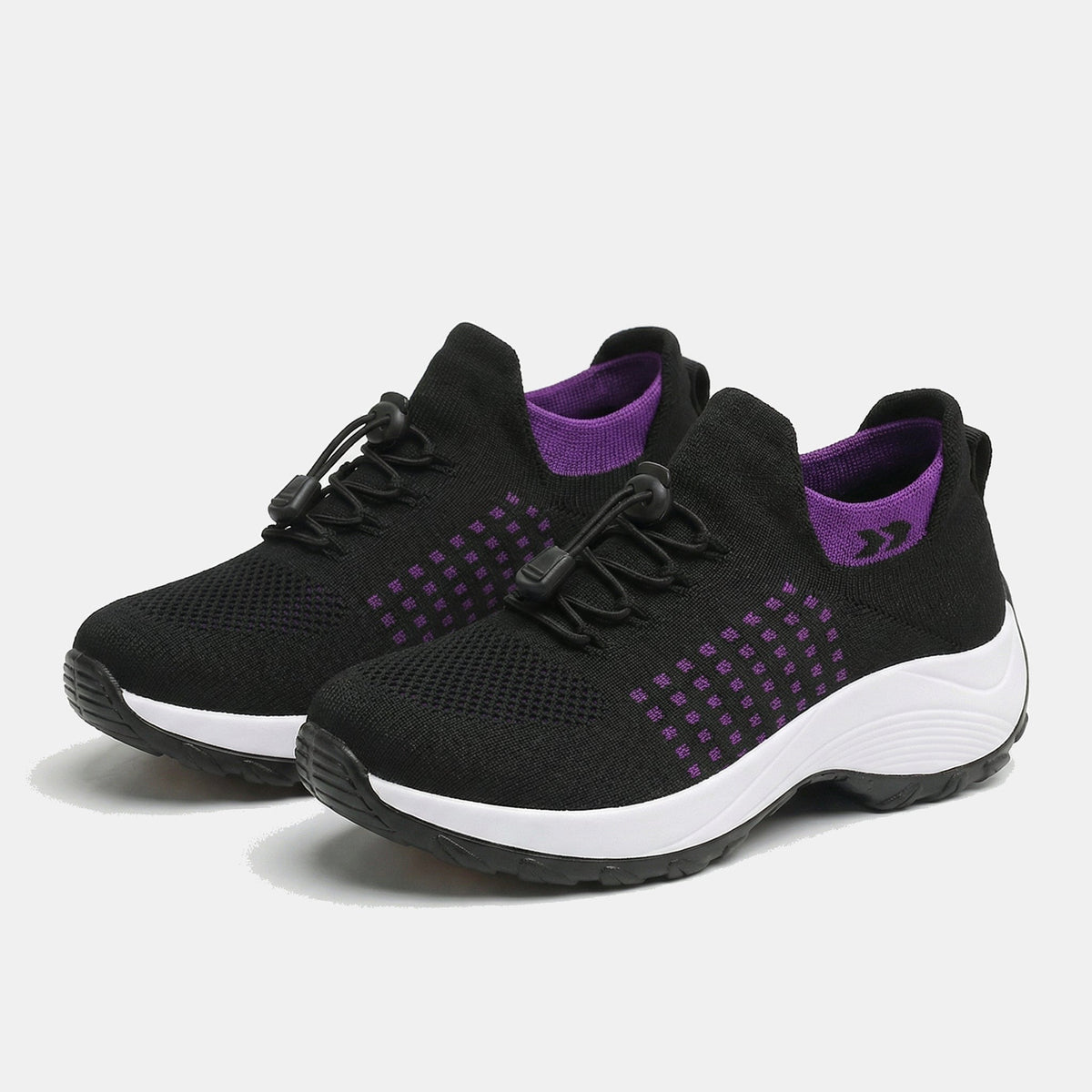 Ambulo Zapatos Ortopédicos de Tejido - Lila Negro
