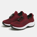 Ambulo Zapatos Ortopédicos de Tejido - Negro Rojo