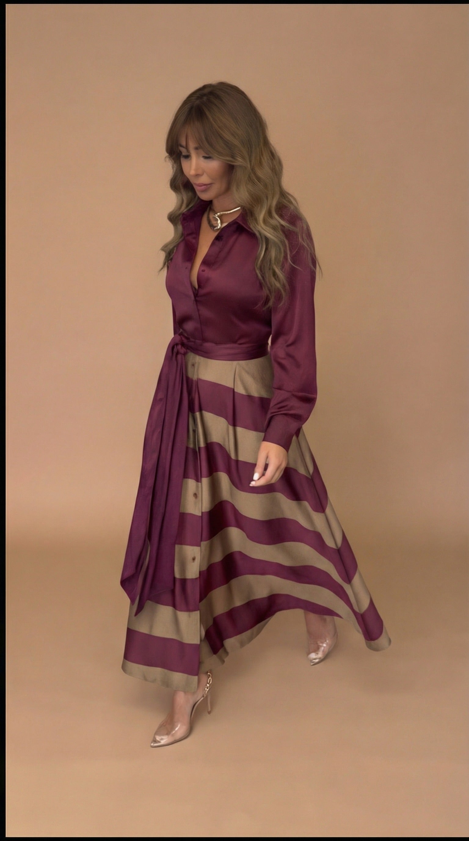 Mila™ | Vestido Maxi a Rayas
