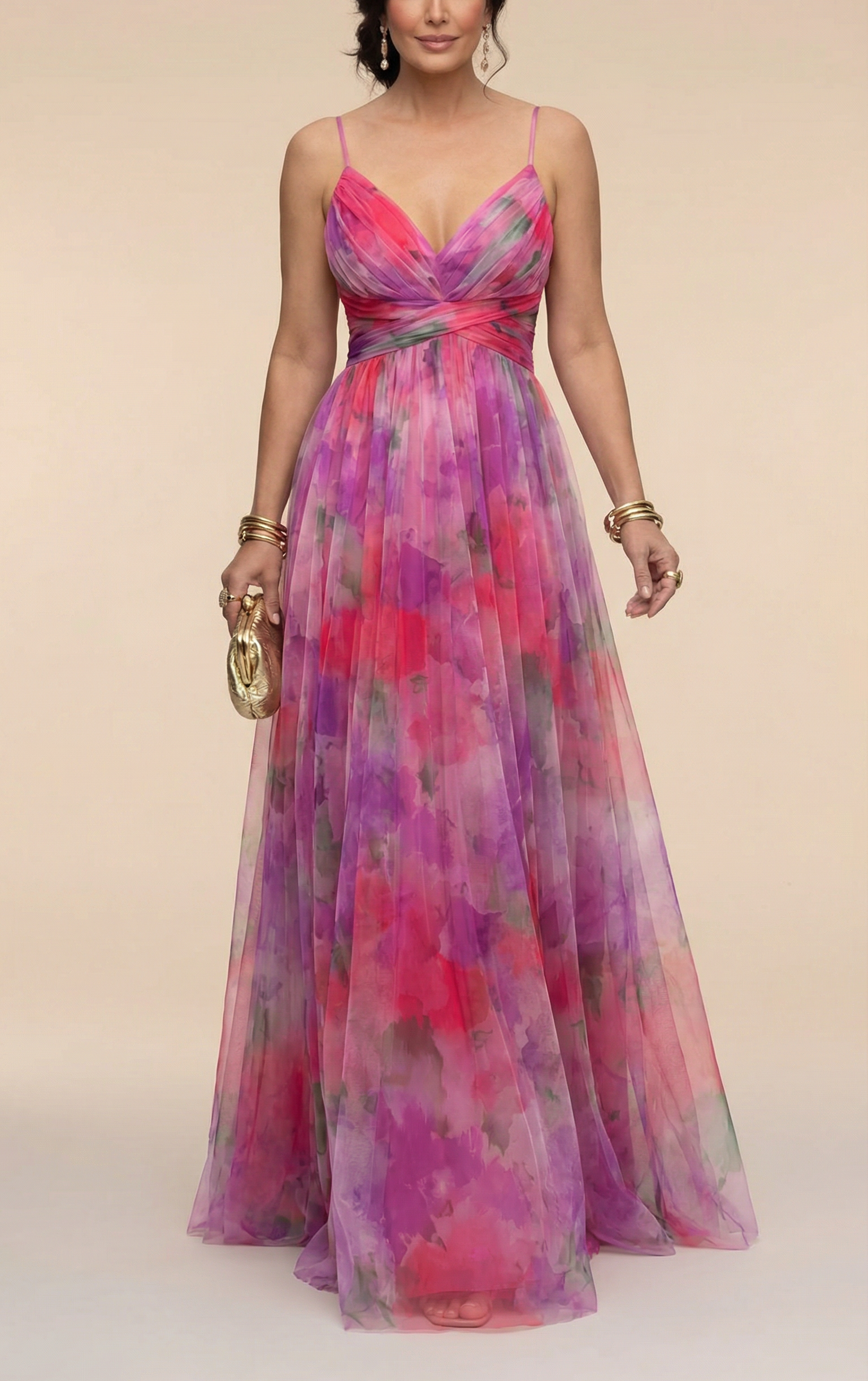 Giselle | Maxi vestido encantador con estampado floral