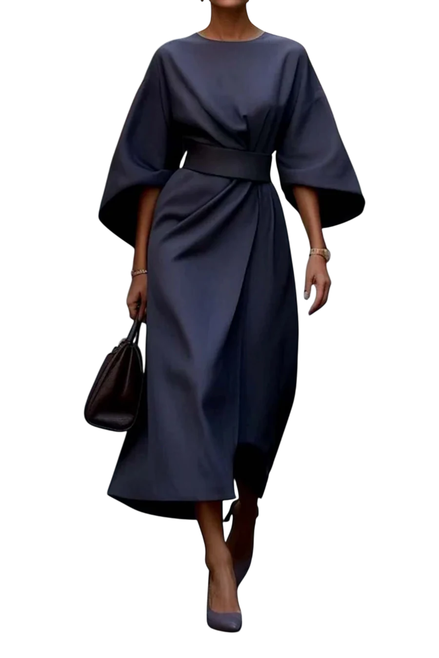 Maya™ | Vestido Elegante de Manga Farol