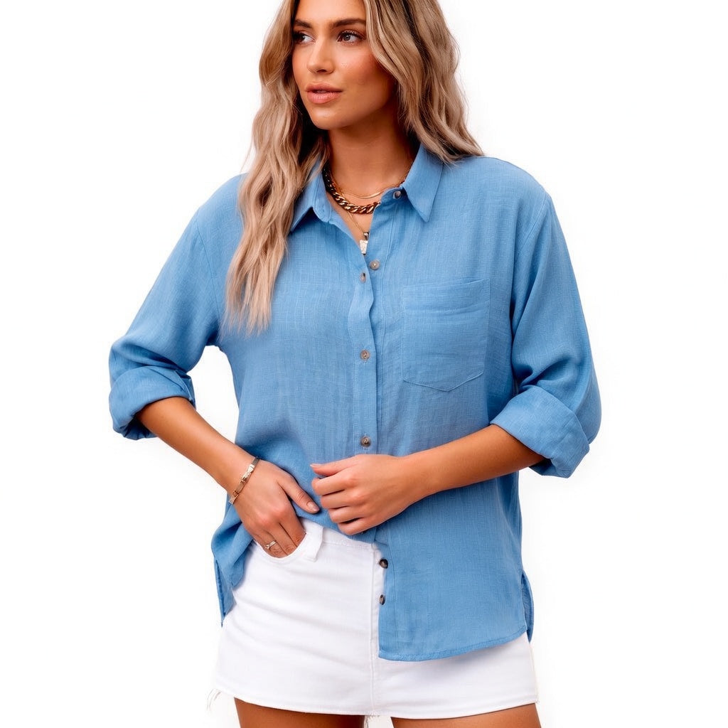 Romane™ — Blusa de algodón elegante con un estilo atemporal