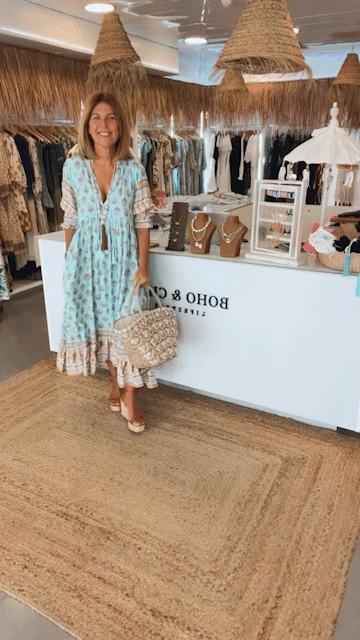 Peyton – Vestido Bohemio de Manga Larga con Linterna
