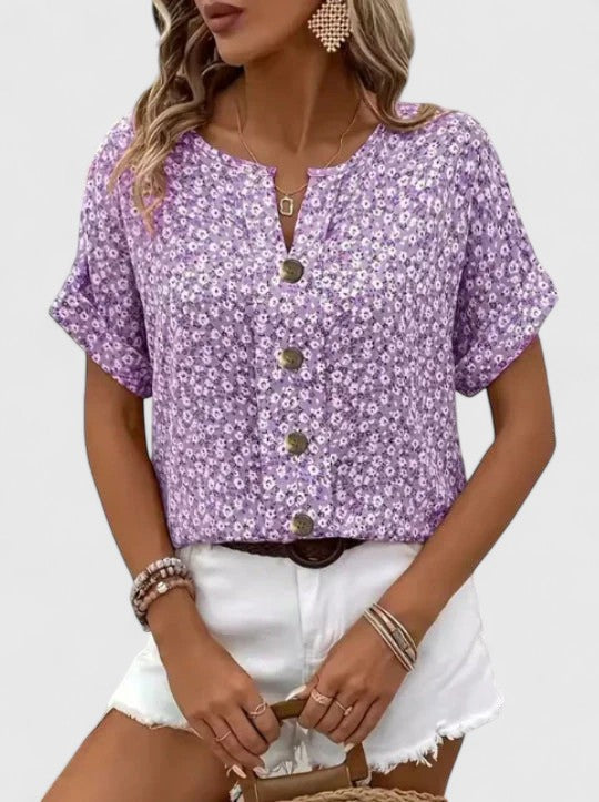 Sabine - Top de Verano Floral Elegante