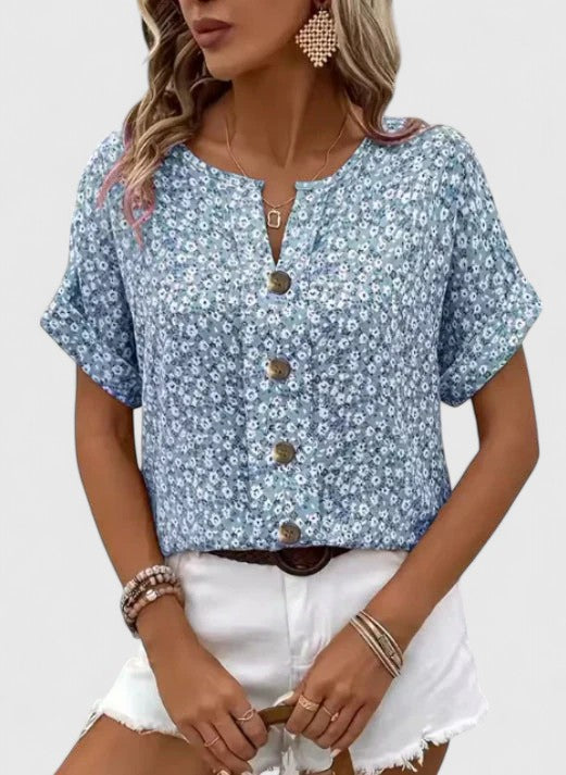 Sabine | Top Floral Elegante de Verano