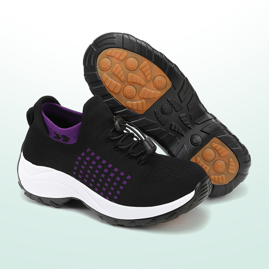 Ambulo Zapatos Ortopédicos de Tejido - Lila Negro