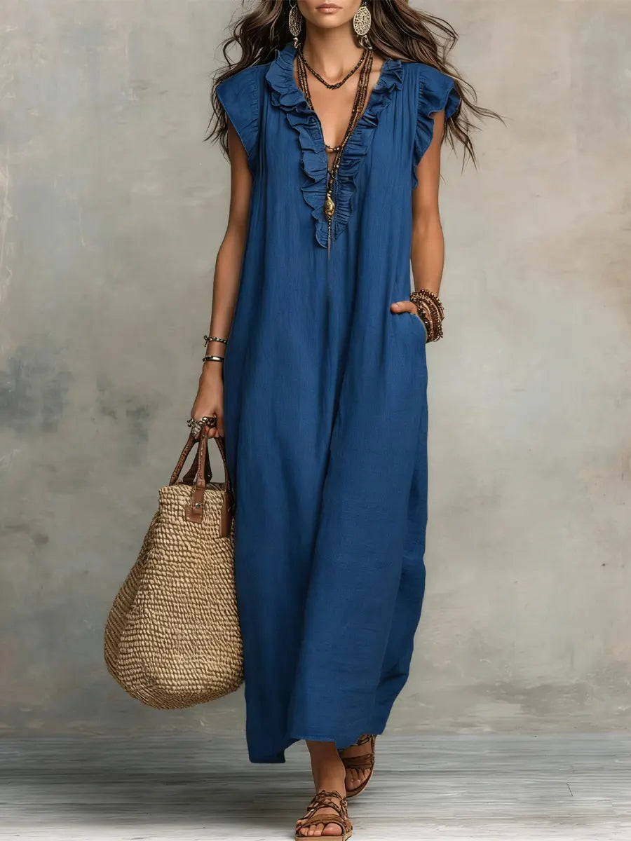 Carmela™ – Vestido Largo con Volantes
