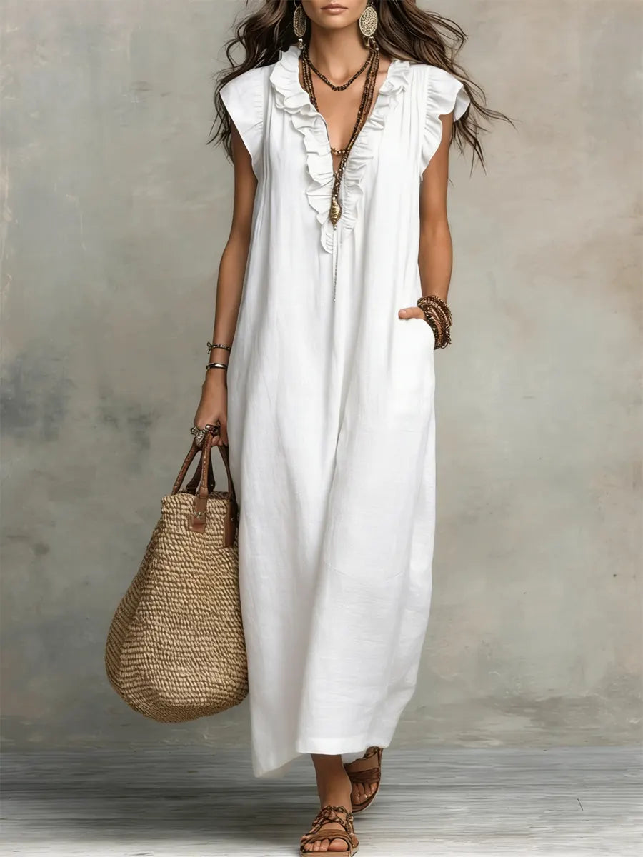 Carmela™ – Vestido Largo con Volantes