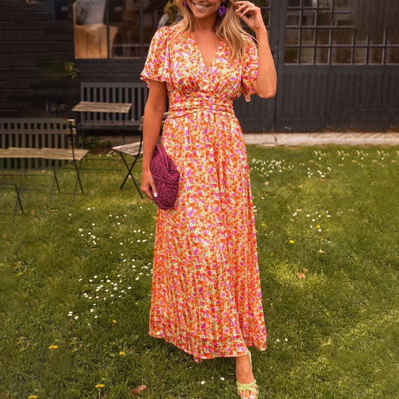 Amelia™ - Vestido Largo Floral Elegante