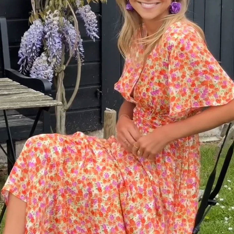 Amelia™ - Vestido Largo Floral Elegante