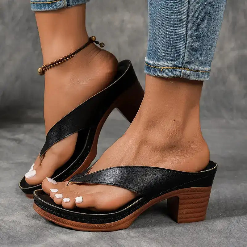ALLEGRA | Chanclas de Tacón Alto para un Impulso Natural y Elegancia de Verano