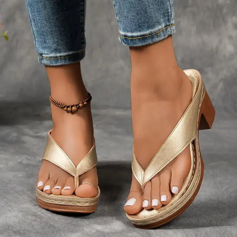 ALLEGRA | Chanclas de Tacón Alto para un Impulso Natural y Elegancia de Verano