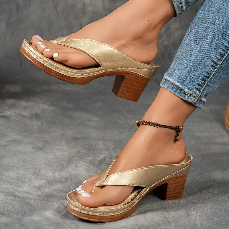 ALLEGRA | Chanclas de Tacón Alto para un Impulso Natural y Elegancia de Verano