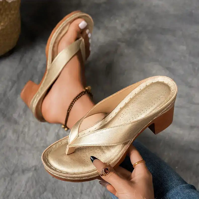 ALLEGRA | Chanclas de Tacón Alto para un Impulso Natural y Elegancia de Verano
