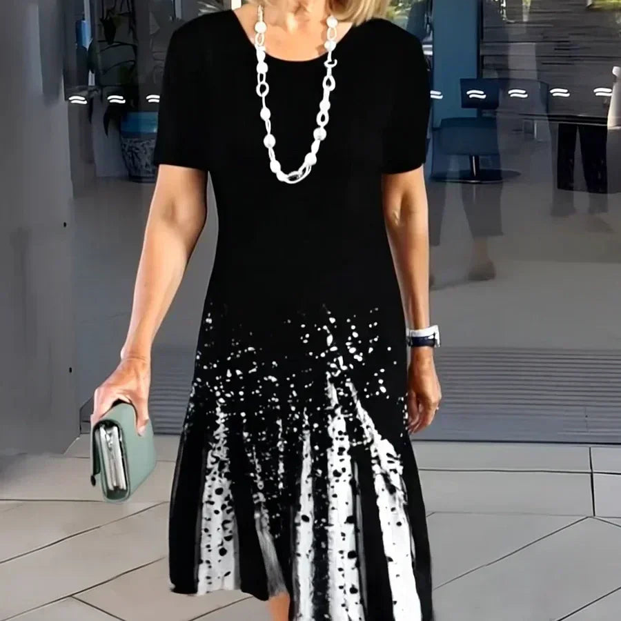 Dalia™ - Vestido de Mujer con Pliegues y Bloques de Color