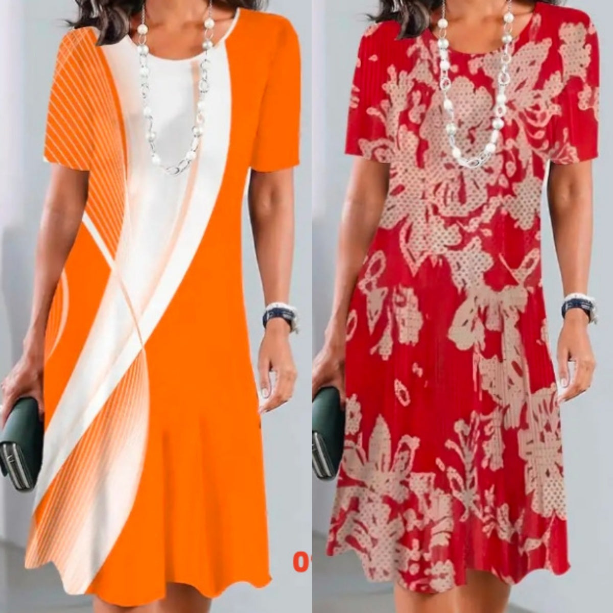 Dalia™ - Vestido de Mujer con Pliegues y Bloques de Color