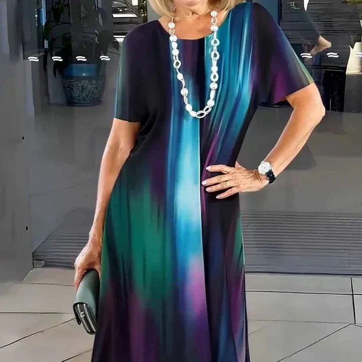 Dalia™ - Vestido de Mujer con Pliegues y Bloques de Color
