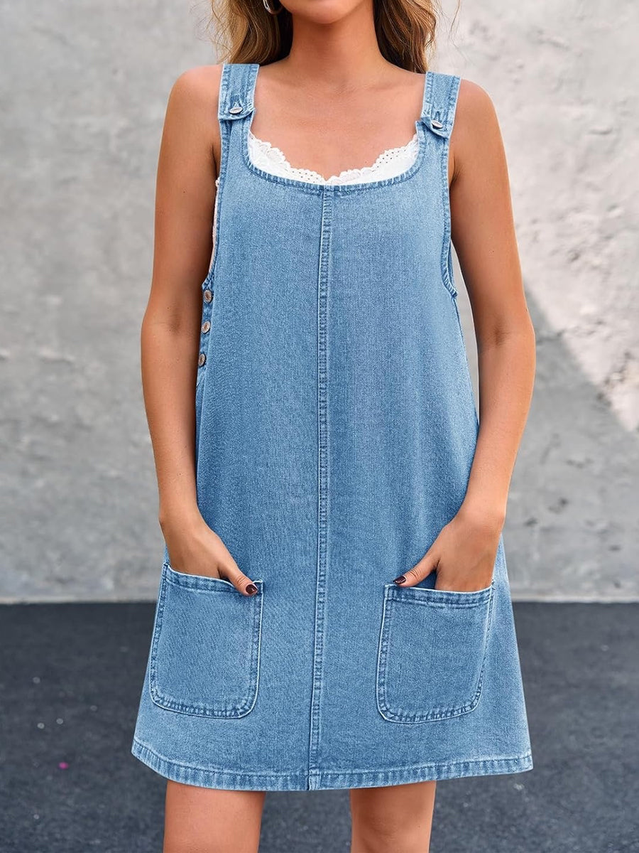 Lisa | Vestido de Tirantes de Mezclilla Casual