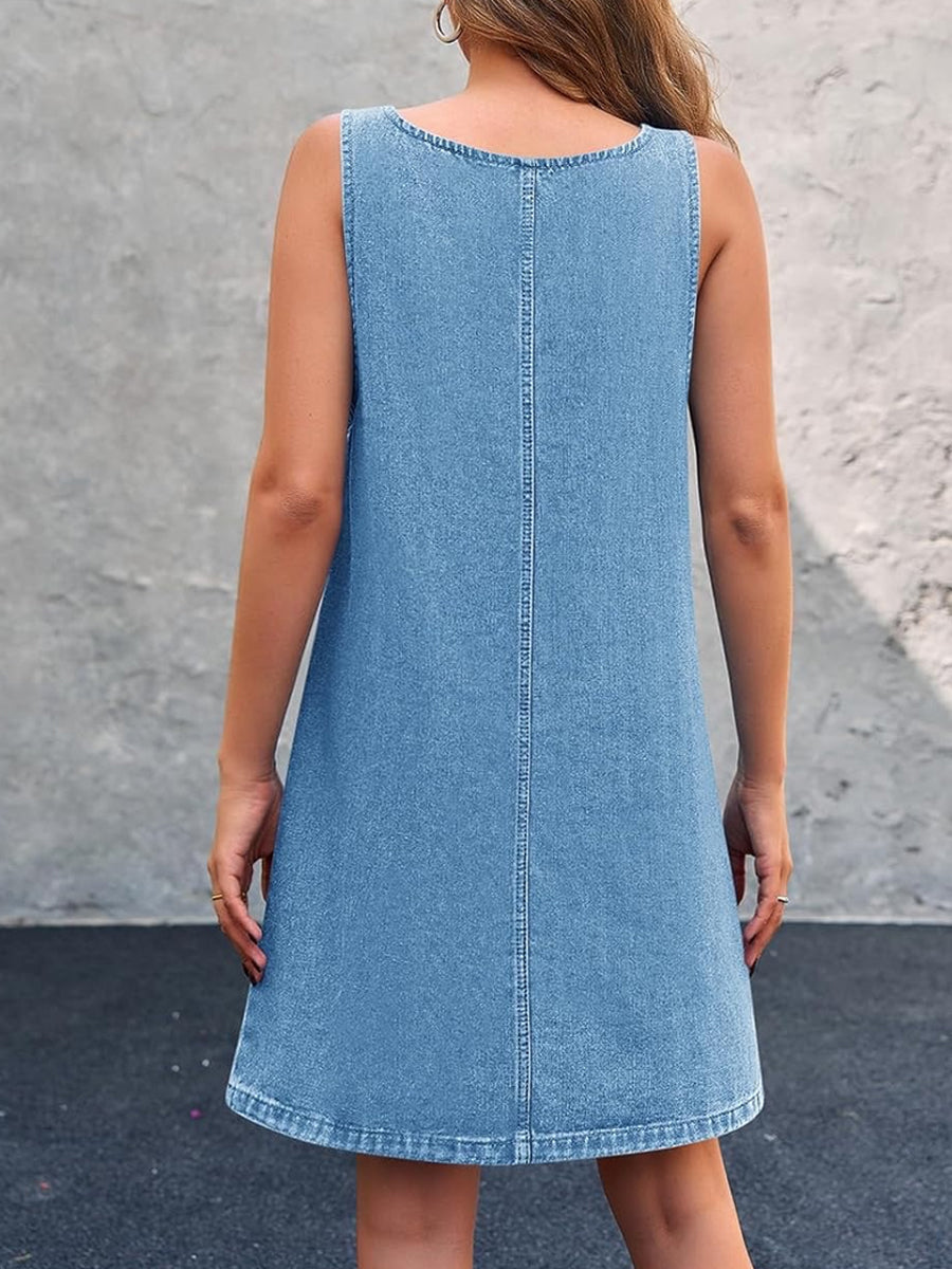 Lisa | Vestido de Tirantes de Mezclilla Casual