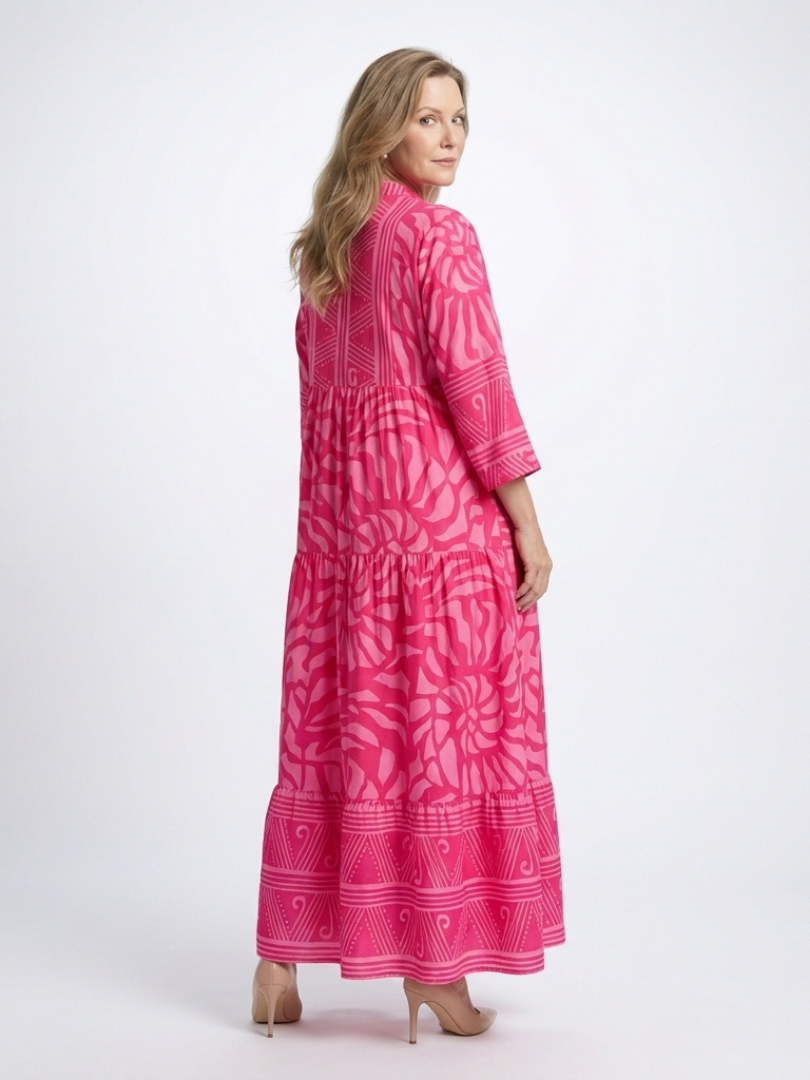 Marielle | Vestido Midi con Botones en la Parte Frontal